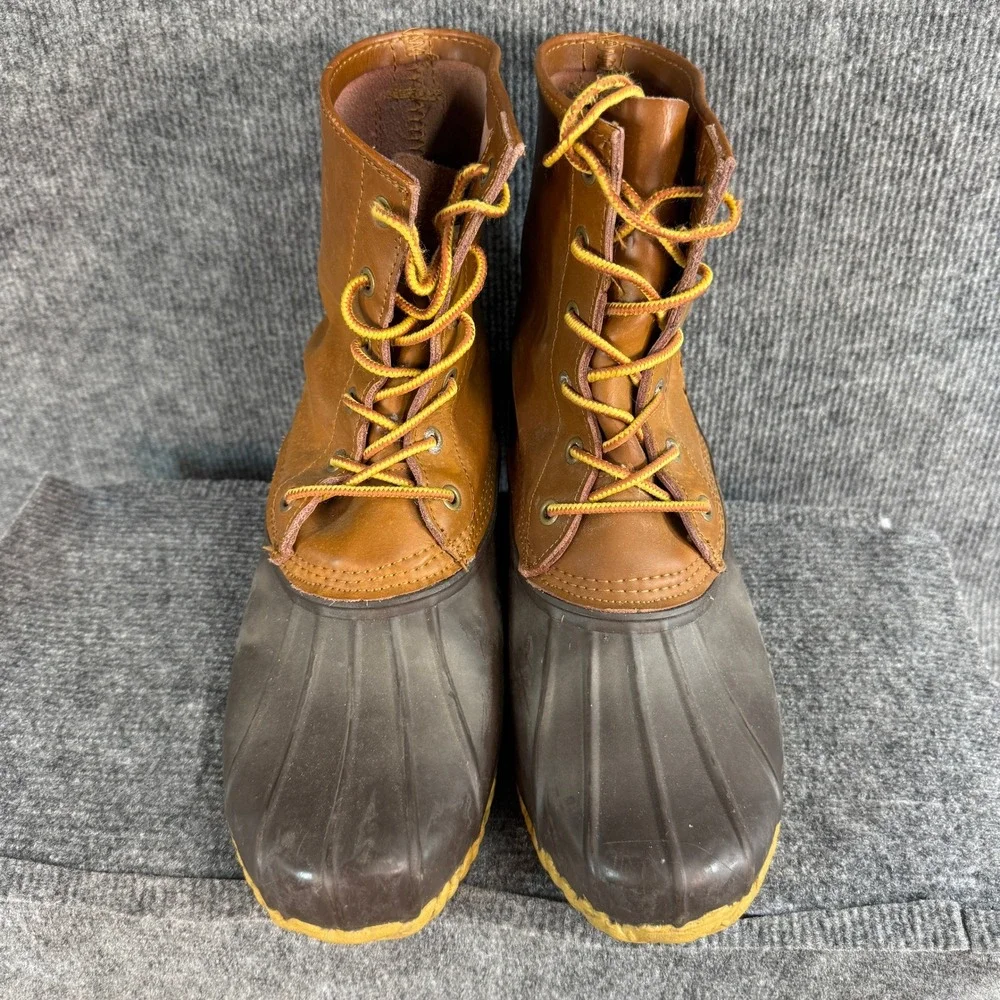 American Eagle Outfitters Mens Brown Leather Duck Boots Size 11 Lace Up Boots